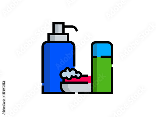 Personal Hygiene and Toiletries Products Illustration