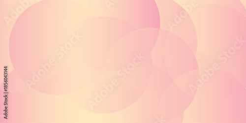 Minimalist banner background, pastel colorful, pink and yellow gradations. Circle effect style geometric, abstract background.
