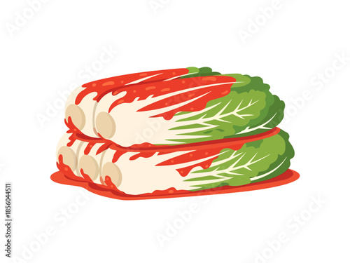 Freshly Made Napa Cabbage Kimchi korean Fermented Food Preparation