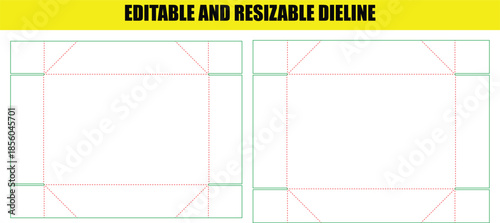 Editable and Resizable Dieline Template for Packaging Design and Production