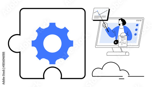 Business process optimization. Business process gearing system, online presentation and analytics tool for smooth workflow improvement. Ideal for teamwork, presentations, analytics, planning