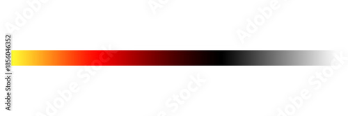 Straight line, stripe series from thin to thick with gradient of yellow, black, red, and white