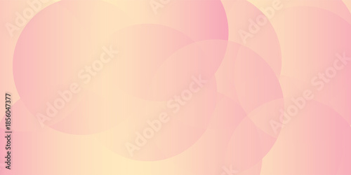 Minimalist banner background, pastel colorful, pink and yellow gradations. Circle effect style geometric, abstract background.