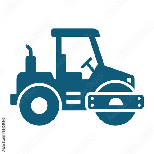 Blue tractor with front loader attachment agriculture farm