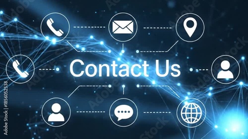 Digital network connectivity concept illustrating multiple communication channels available for a comprehensive 