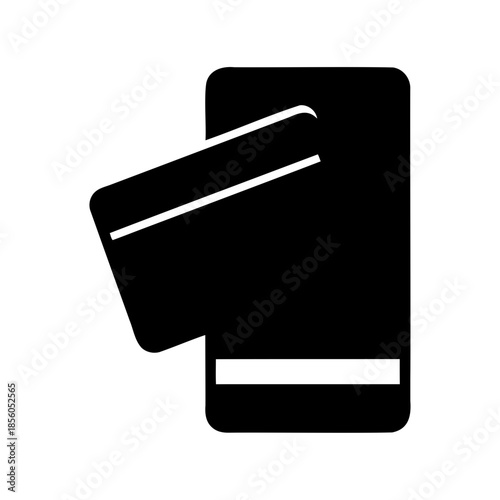 Financial transaction icon depicting a credit card being inserted into a reader