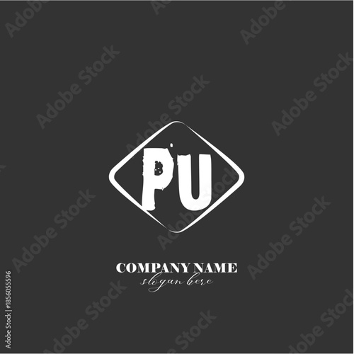 Vector PU illustration of a logo for a company background abstract