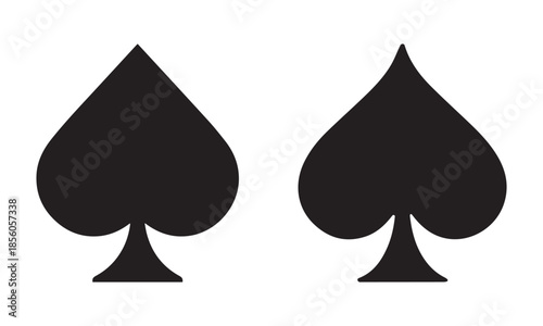 Black Spades Playing Cards Symbol Isolated Vector. Vector high quality illustration of the french playing cards suit of Spade black symbol. vector illustration eps file.
