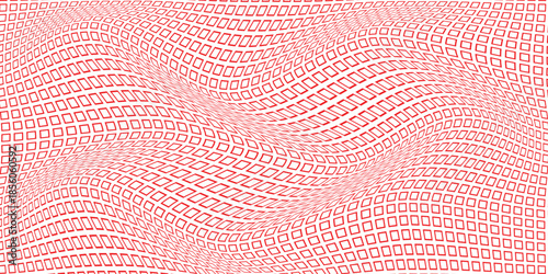 
simple red outline rectangle dot wave pattern for banner poster background.