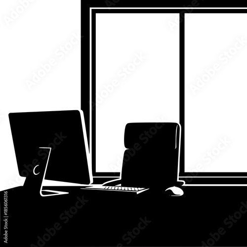 laptop computer with blank screen