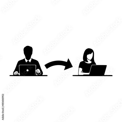 businessman working on laptop