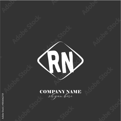 Vector RN illustration of a logo for a company background abstract