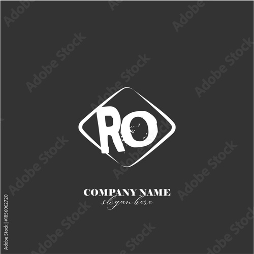 Vector RO illustration of a logo for a company background abstract