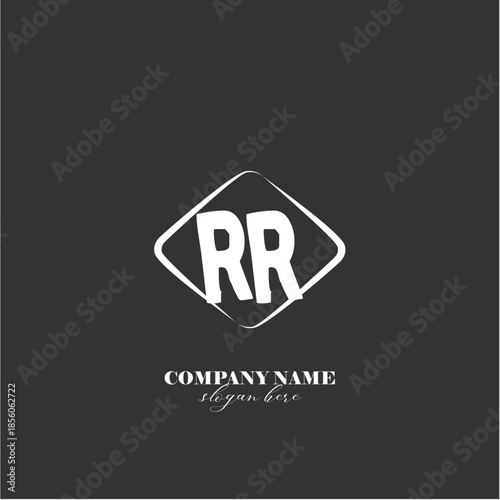 Vector RR illustration of a logo for a company background abstract