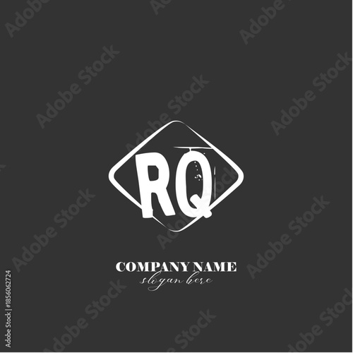 Vector RQ illustration of a logo for a company background abstract