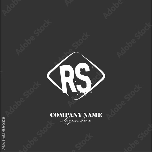 Vector RS illustration of a logo for a company background abstract