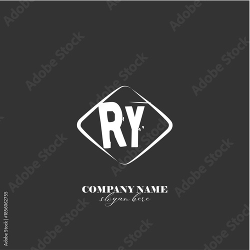 Vector RY illustration of a logo for a company background abstract