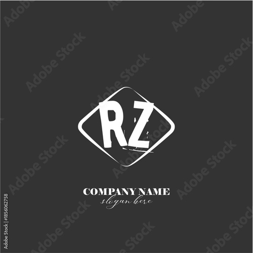 Vector RZ illustration of a logo for a company background abstract