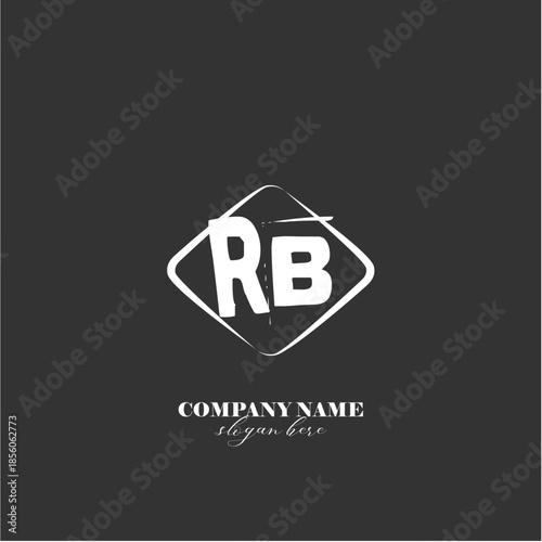 Vector RB illustration of a logo for a company background abstract
