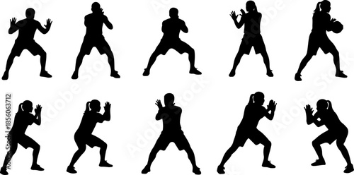 Professional Boxing and Martial Arts Stance Silhouettes