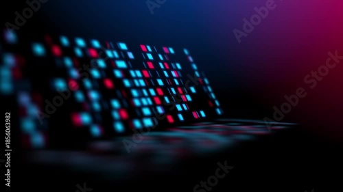 Abstract tech grid displaying dynamic data in modern digital visualization