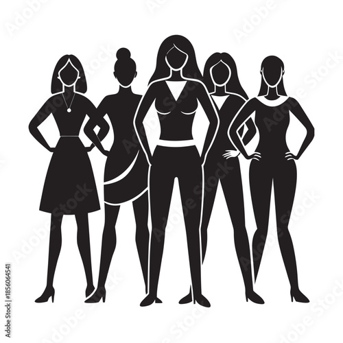 International Womens Day Proud Body Shapes Poster Illustration