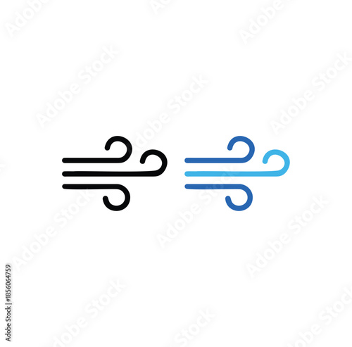 Wind energy renewable power turbine clean electricity eco technology vector icon