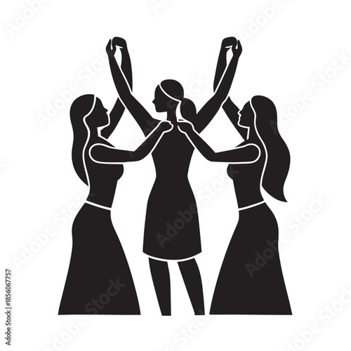 Womens Day Women Supporting Women Poster Illustration