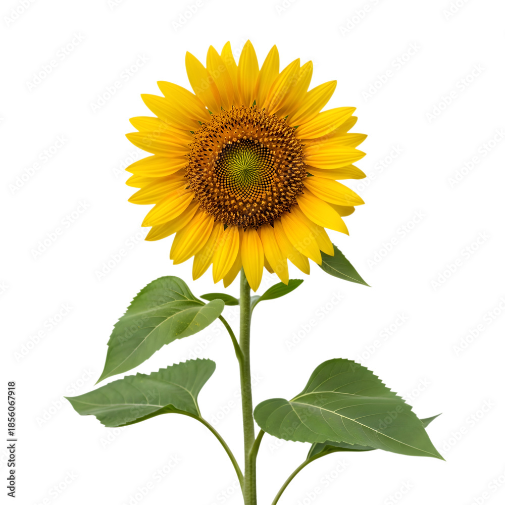 Obraz premium Beautiful sunflower isolated on transparent background
