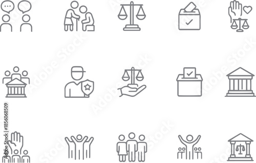 Law and justice icons
