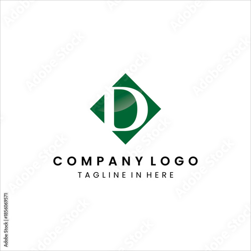 logo vector icon modern letter D abstract geometric corporate brand identity minimal design