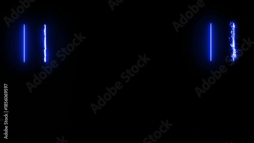 Neon lights blinking lines moving animation on black background. colorful neon line moving on background