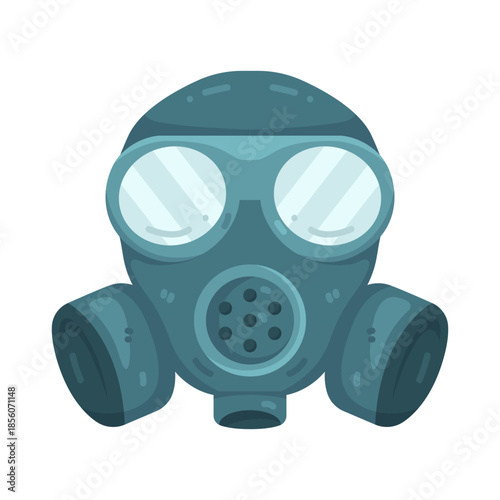 Illustration of Blue Gas Mask