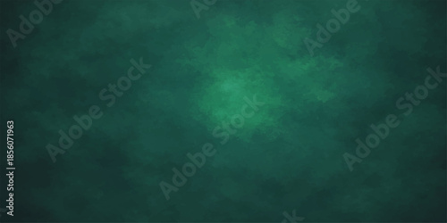 A dark green and blue grunge paper texture backdrop features a blank canvas design with light smoke patterns and old wall art space for a versatile wallpaper illustration