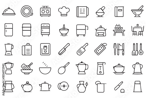 Kitchen Icons Set for Cooking and Baking