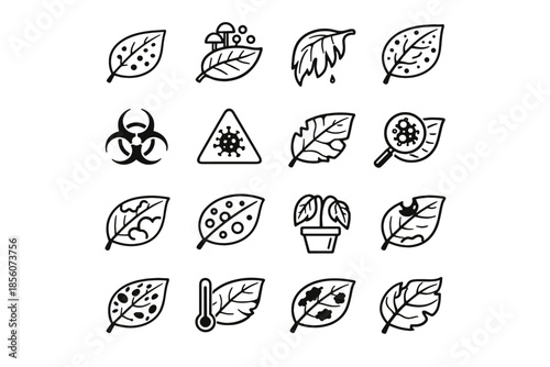 Disease sign lesions vector health icons plant icon spotting surface speckled infection