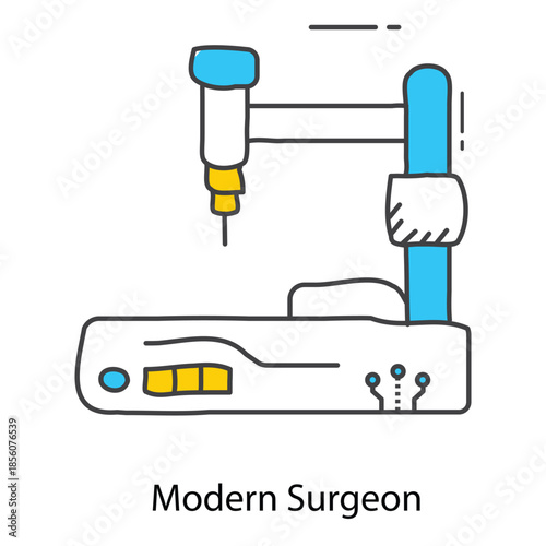 Robotic Surgery Icon Illustrating Smart Medical Robotics For Advanced Surgical Operations