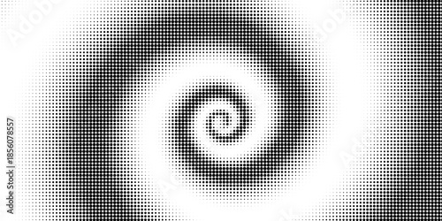 Black radial halftone circles. Dotted sound wave rings. Stippled epicenter, target, radar icon concept. Ripple concentric signal vibration element. Vector round dashed and dotted gradient pattern