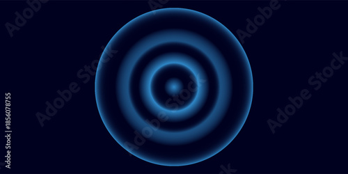 Wifi wave light effect. Radar sensor, beep technology, digital sign.Transparent neon circle symbol. wireless internet connection. Radar or sonar with wireless technology emitting a light effect