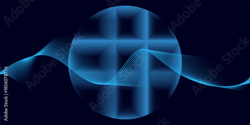 Wifi wave light effect. Radar sensor, beep technology, digital sign.Transparent neon circle symbol. wireless internet connection. Radar or sonar with wireless technology emitting a light effect