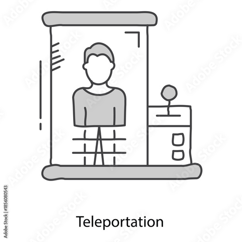 Teleportation Symbol Featuring Advanced Instant Portal Technology For High Speed Future Travel