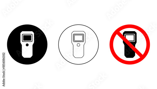 Digital multimeter icons for electrical testing and measurement
