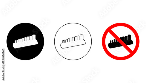 Step block height gauge icon set for machining and engineering