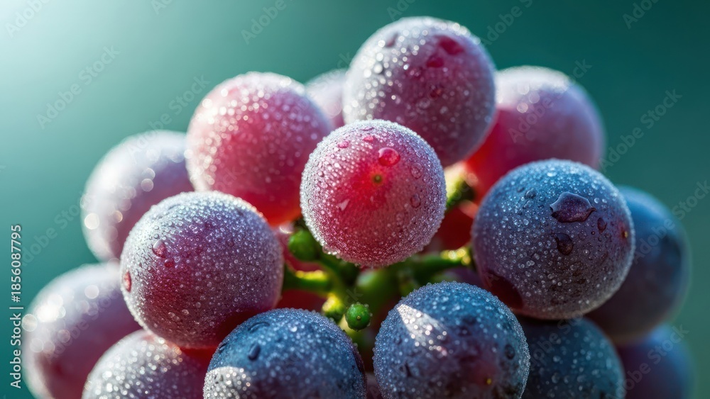 custom made wallpaper toronto digitalClose up of fresh grapes with water droplets showing texture and color variation