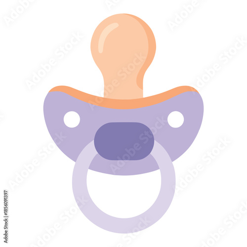 Vibrant purple baby pacifier for soothing infant needs