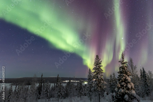 Εκτύπωση καμβά Polarlichter in Finnland