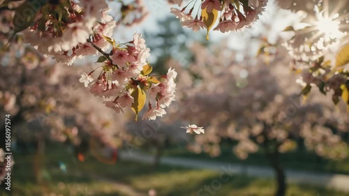 Blossoming Beauty - A Serene Spring Day in the Orchard.