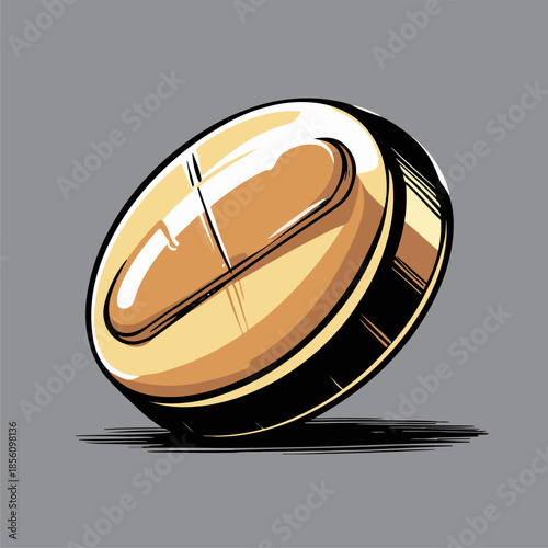 vector image of a tablet medicine