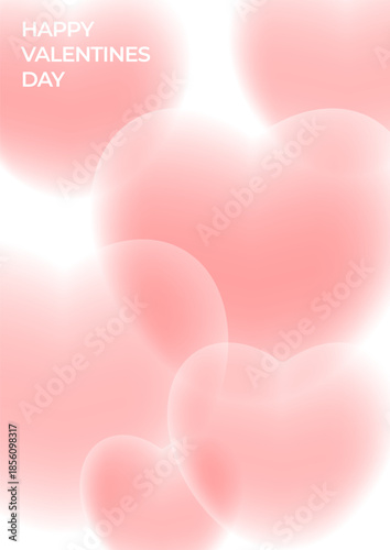 A4 poster. A simple, minimalist poster with a declaration of love for Valentine's Day. Poster template, banner, card, newsletter, sale, advertising