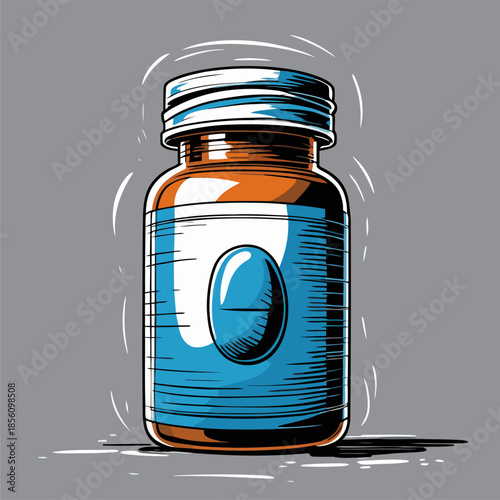 vector image of a tablet medicine